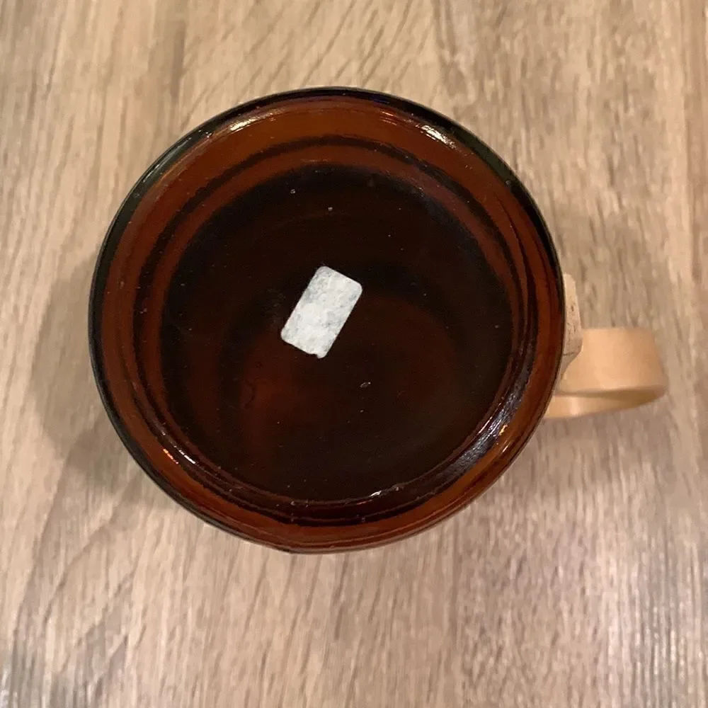 Vintage Florida Mug‎ Sun Destination Brown Amber Glass & Wood Beer Mug